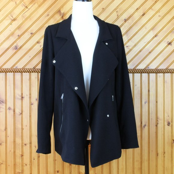 Aritzia Wilfred Mayet Jacket Black Utility Zipper Pockets Small Spring Fall D164 - Picture 6 of 9